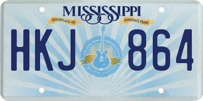 MS license plate HKJ864