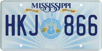 MS license plate HKJ866
