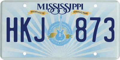 MS license plate HKJ873