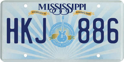 MS license plate HKJ886