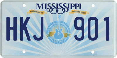MS license plate HKJ901