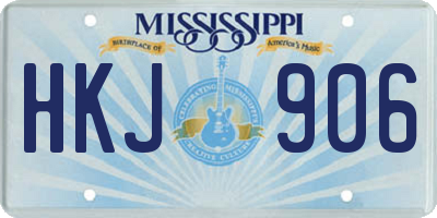 MS license plate HKJ906