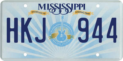 MS license plate HKJ944