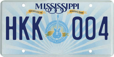 MS license plate HKK004