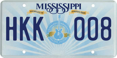 MS license plate HKK008