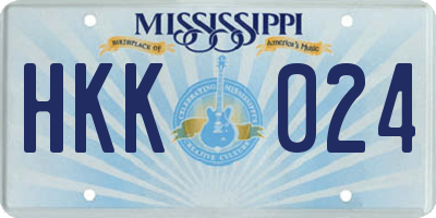 MS license plate HKK024