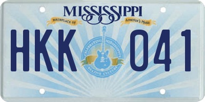 MS license plate HKK041