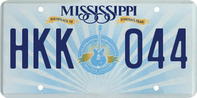 MS license plate HKK044