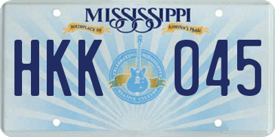 MS license plate HKK045