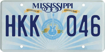 MS license plate HKK046