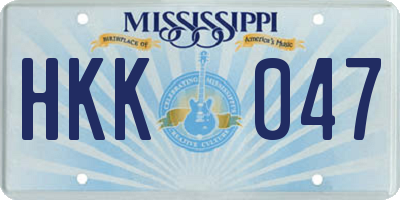 MS license plate HKK047