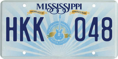 MS license plate HKK048