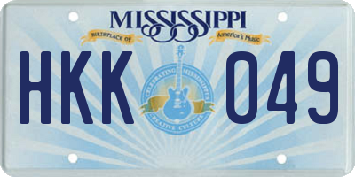 MS license plate HKK049