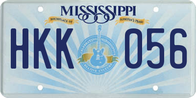 MS license plate HKK056