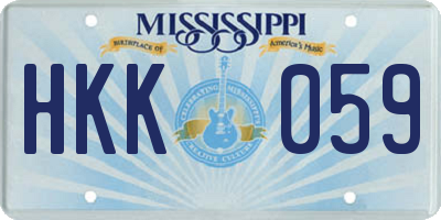 MS license plate HKK059