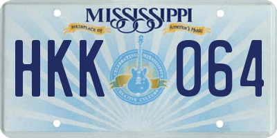 MS license plate HKK064