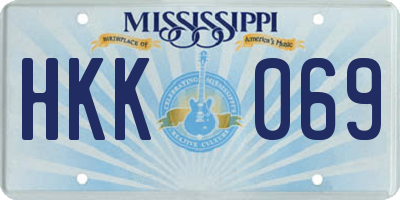 MS license plate HKK069