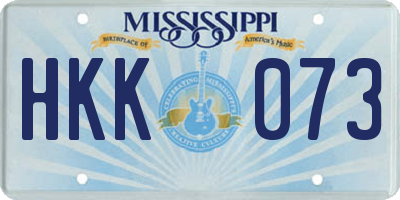 MS license plate HKK073