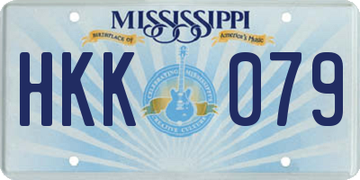 MS license plate HKK079