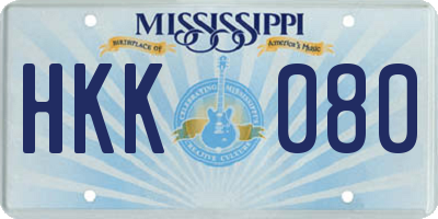 MS license plate HKK080