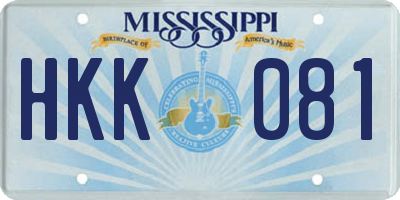 MS license plate HKK081