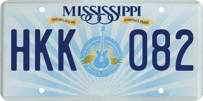 MS license plate HKK082
