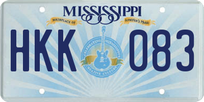 MS license plate HKK083