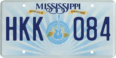 MS license plate HKK084