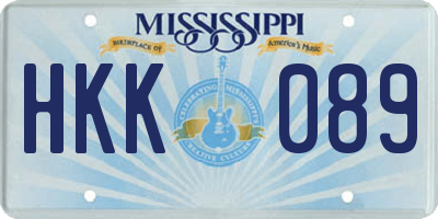 MS license plate HKK089