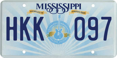 MS license plate HKK097