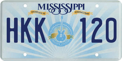 MS license plate HKK120