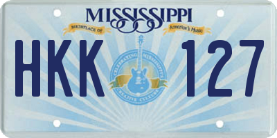 MS license plate HKK127