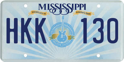 MS license plate HKK130