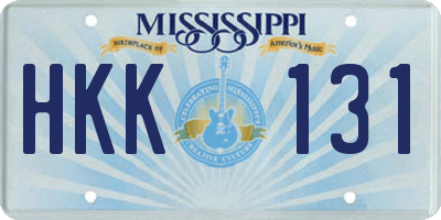 MS license plate HKK131