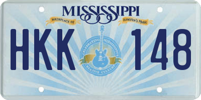 MS license plate HKK148
