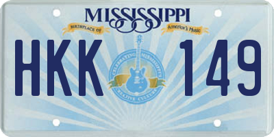 MS license plate HKK149