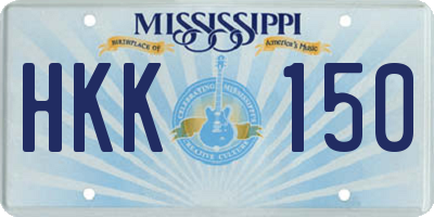 MS license plate HKK150
