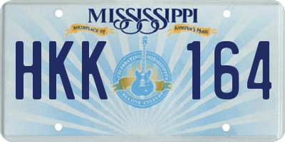 MS license plate HKK164