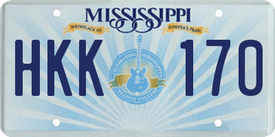 MS license plate HKK170