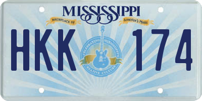 MS license plate HKK174