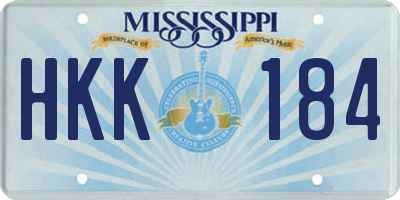 MS license plate HKK184