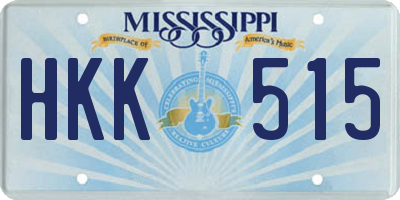 MS license plate HKK515