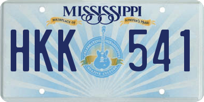 MS license plate HKK541