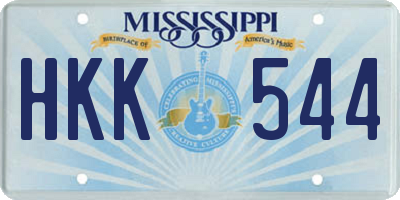 MS license plate HKK544
