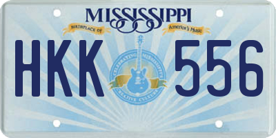 MS license plate HKK556