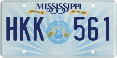 MS license plate HKK561