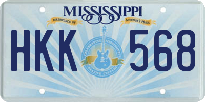 MS license plate HKK568