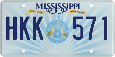 MS license plate HKK571