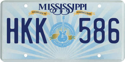 MS license plate HKK586