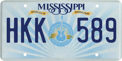 MS license plate HKK589